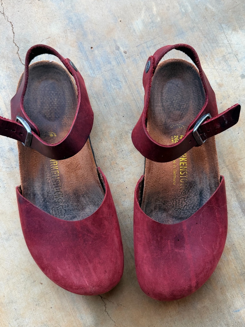 Birkenstock 40 100% Leather Zinfandel Messina Sandals Rare